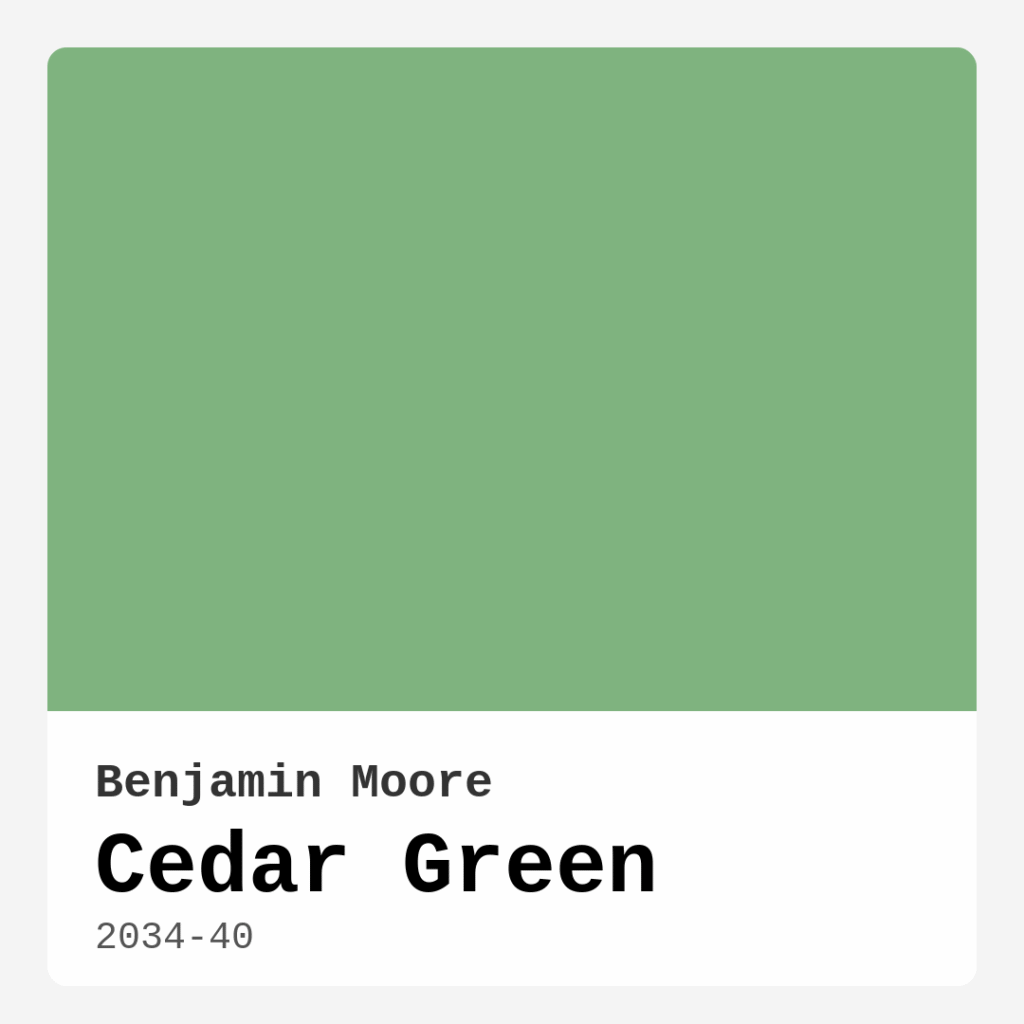 Cedar Green 2034-40 by Benjamin Moore
