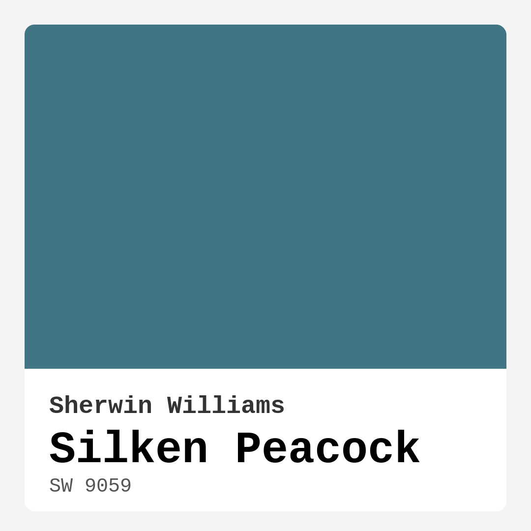 Silken Peacock SW 9059 by Sherwin Williams