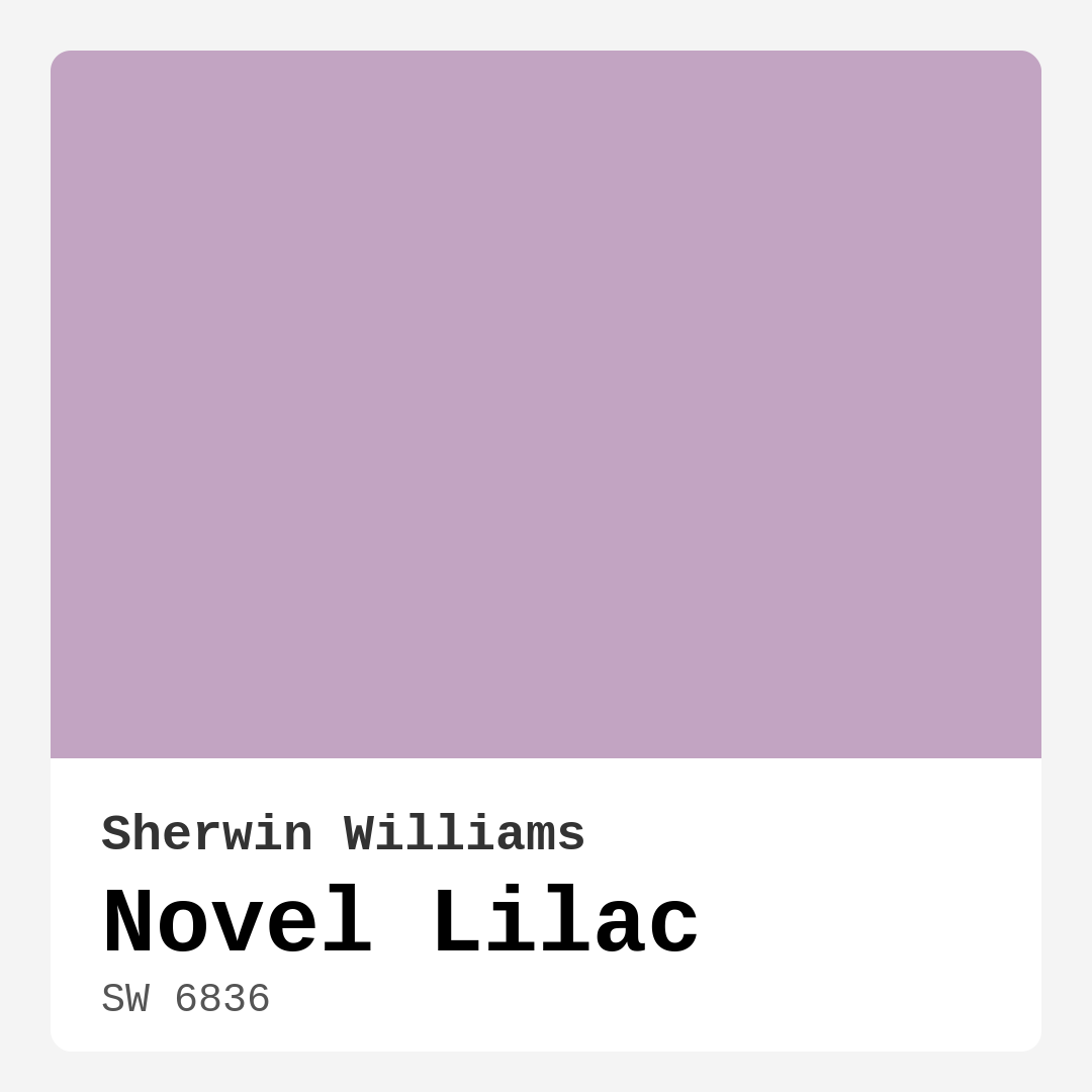 Novel Lilac SW 6836 by Sherwin Williams