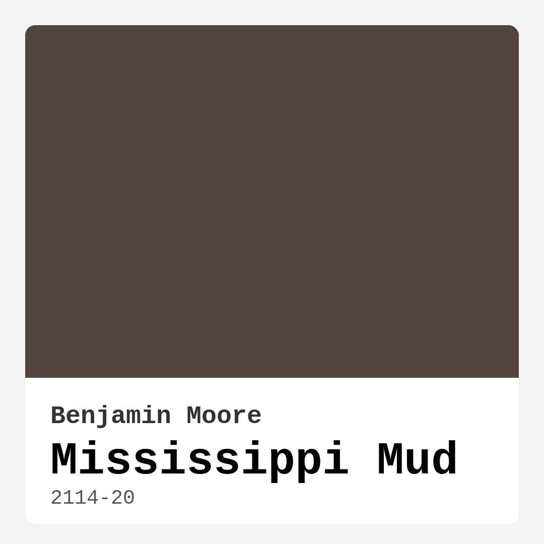 Mississippi Mud 2114-20 by Benjamin Moore