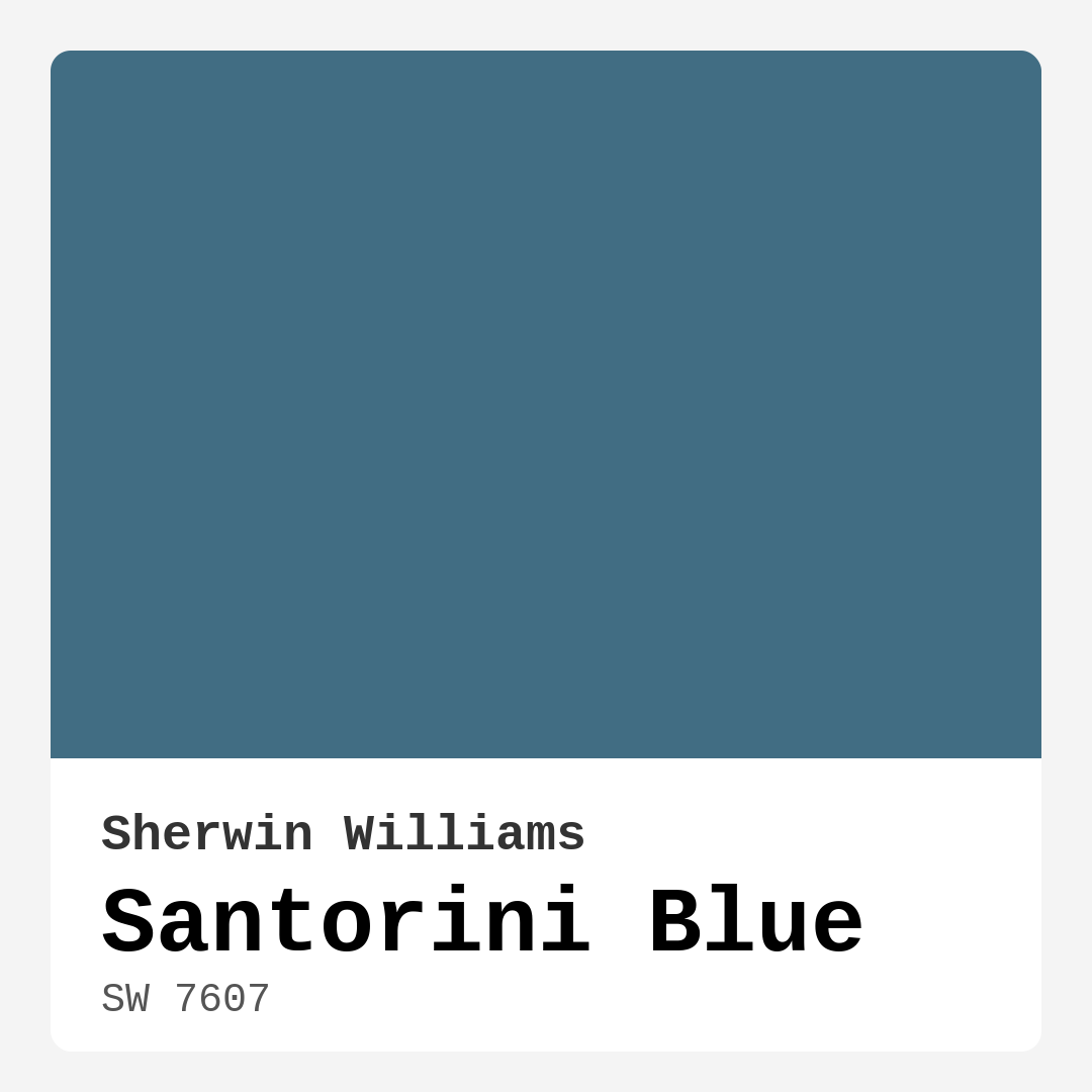 Santorini Blue SW 7607 by Sherwin Williams