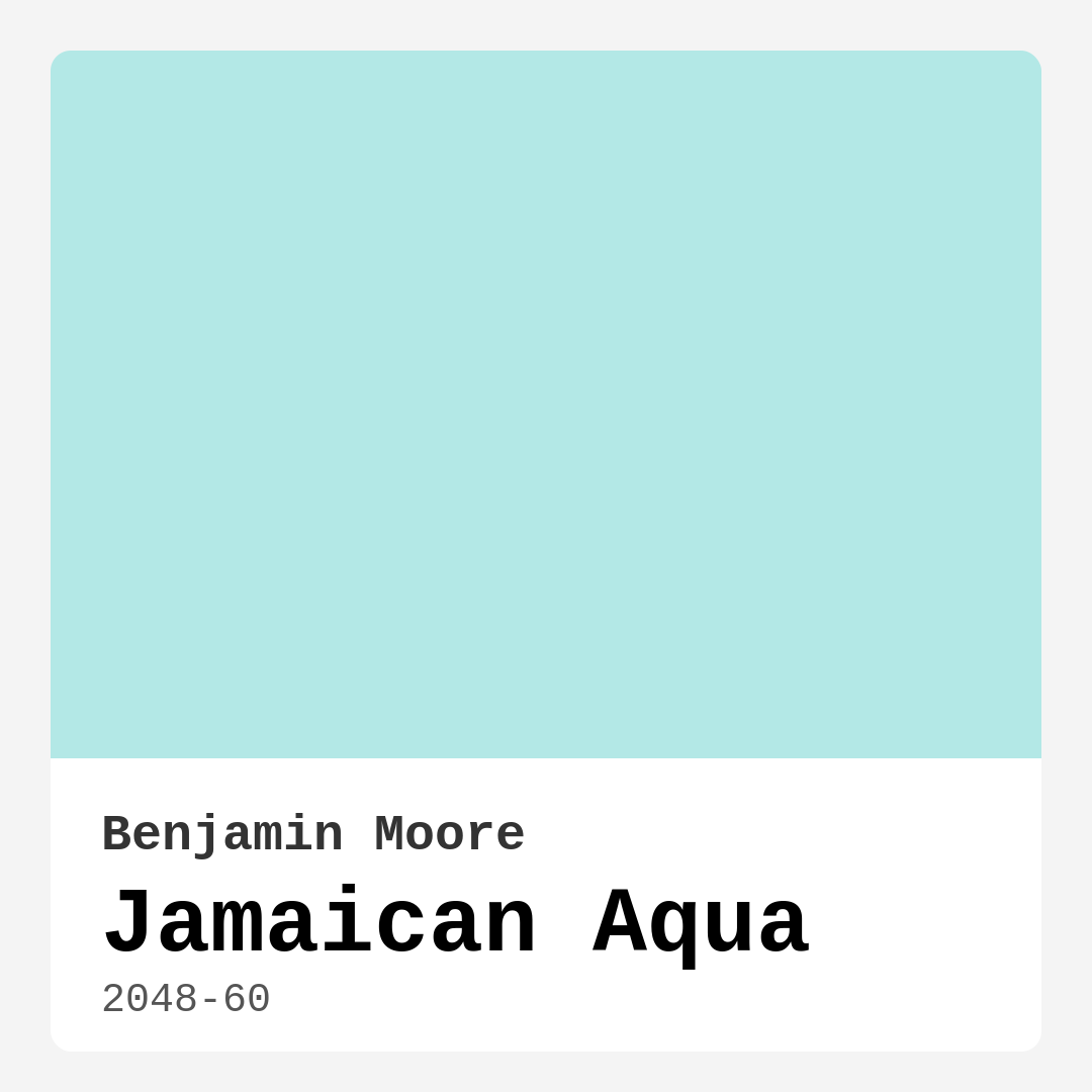Jamaican Aqua 2048-60 by Benjamin Moore