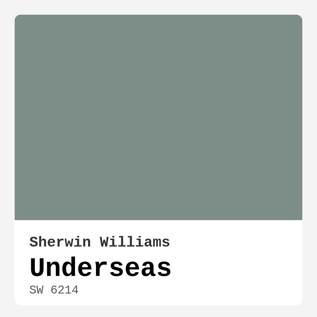 Sherwin Williams Underseas SW 6214 Real Images