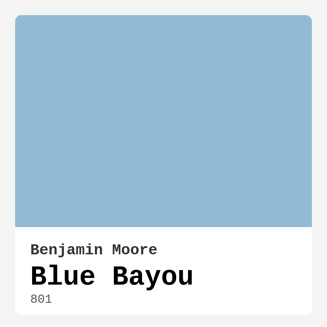 Blue Bayou 801 by Benjamin Moore