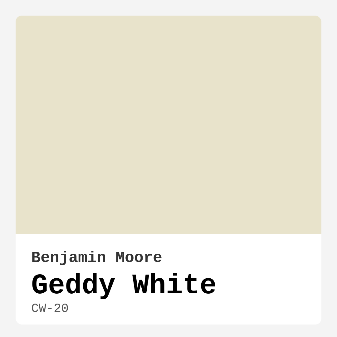 Geddy White CW-20 by Benjamin Moore