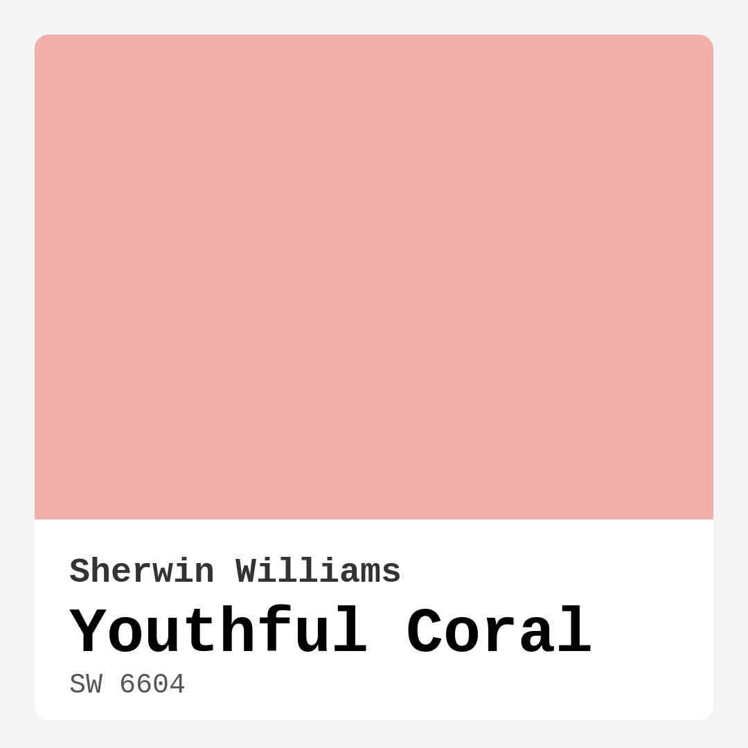 Youthful Coral SW 6604 by Sherwin Williams