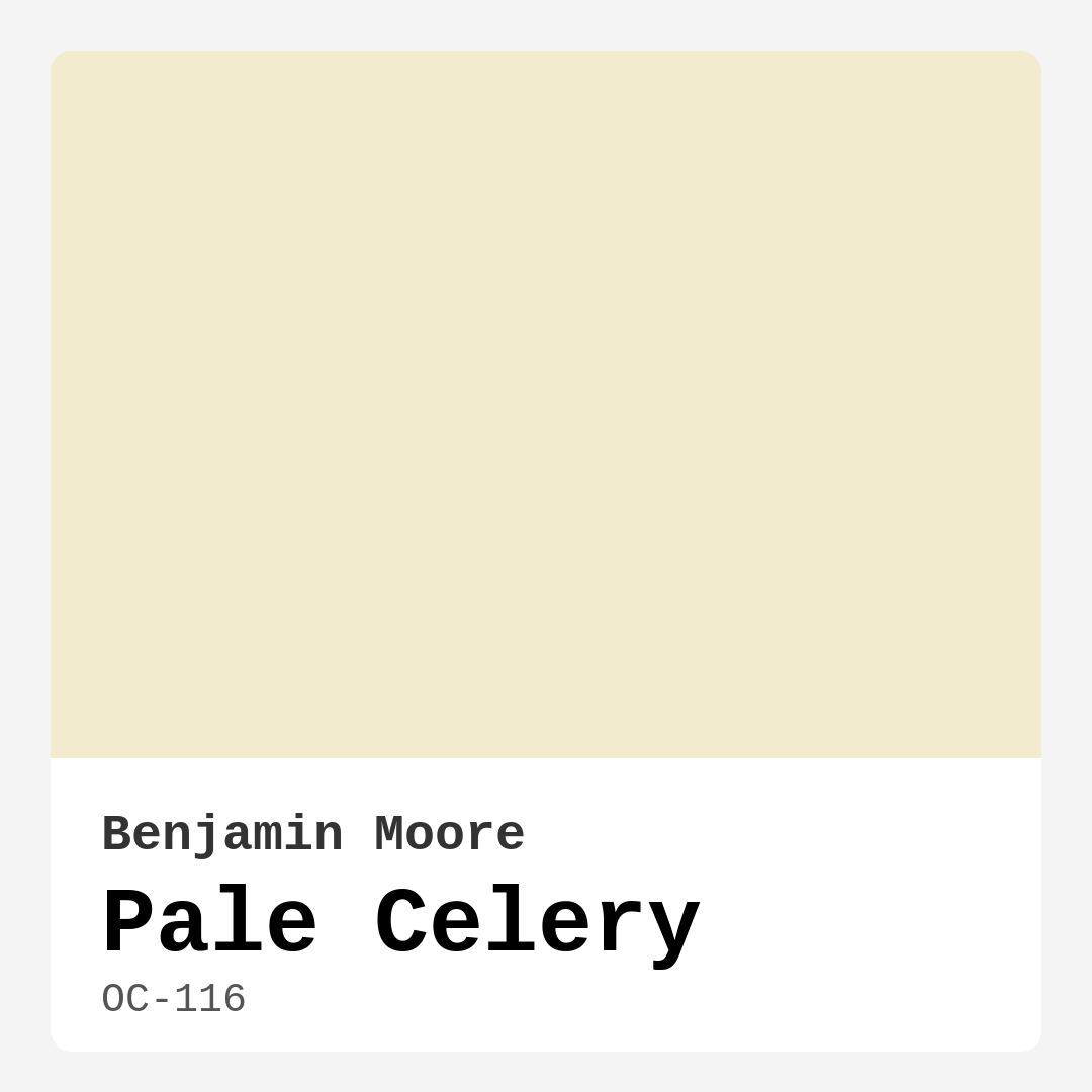 Pale Celery OC-116 by Benjamin Moore