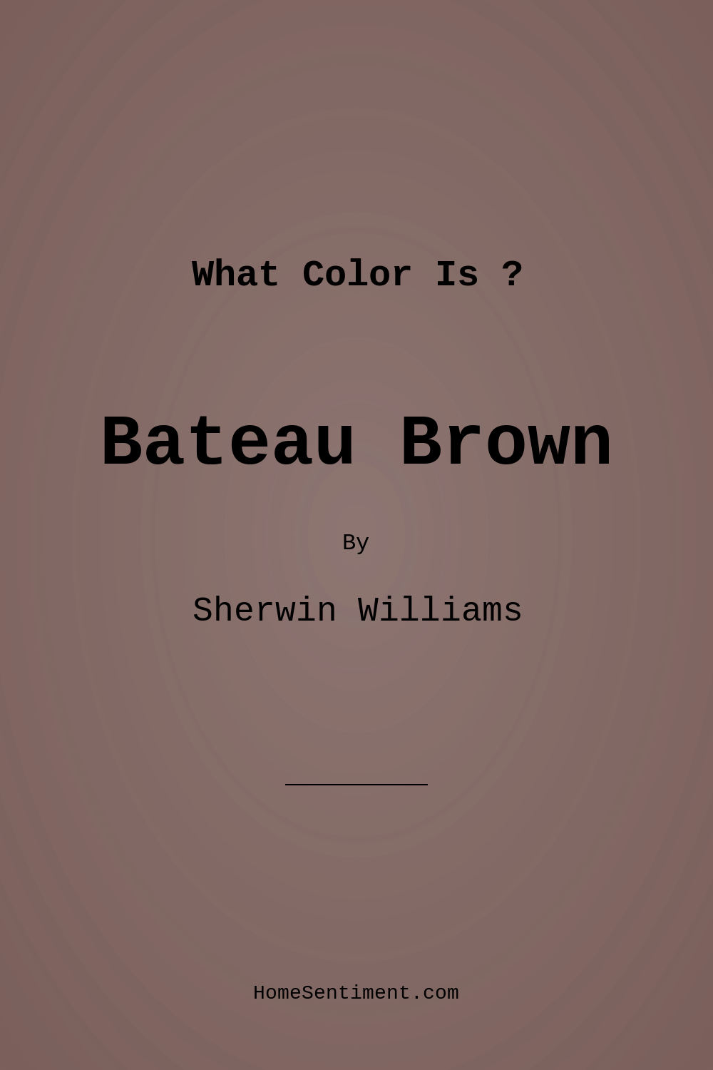 Bateau Brown SW 6033 by Sherwin Williams