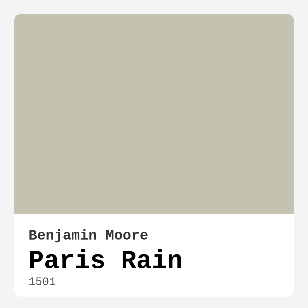 Benjamin Moore Paris Rain 1501 Real Images