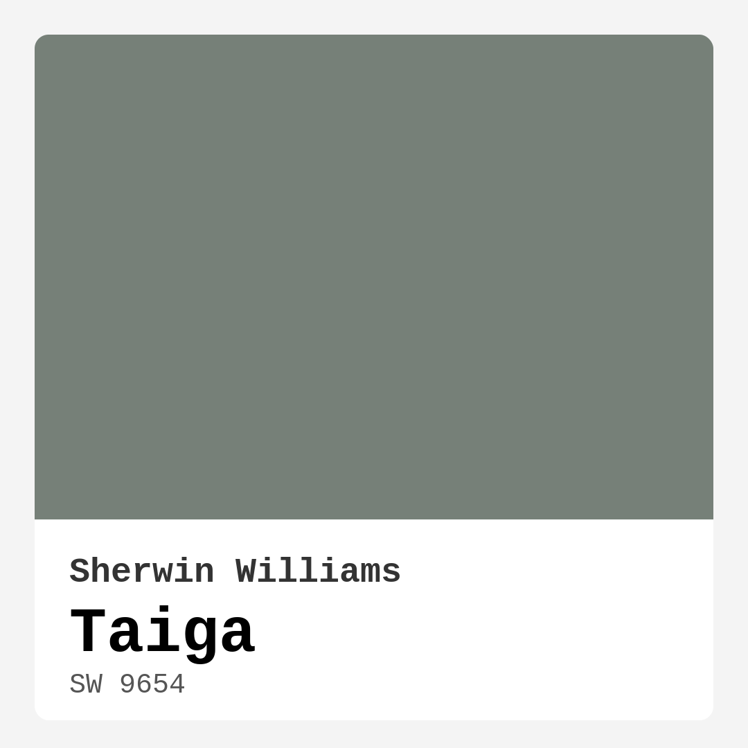 Taiga SW 9654 by Sherwin Williams