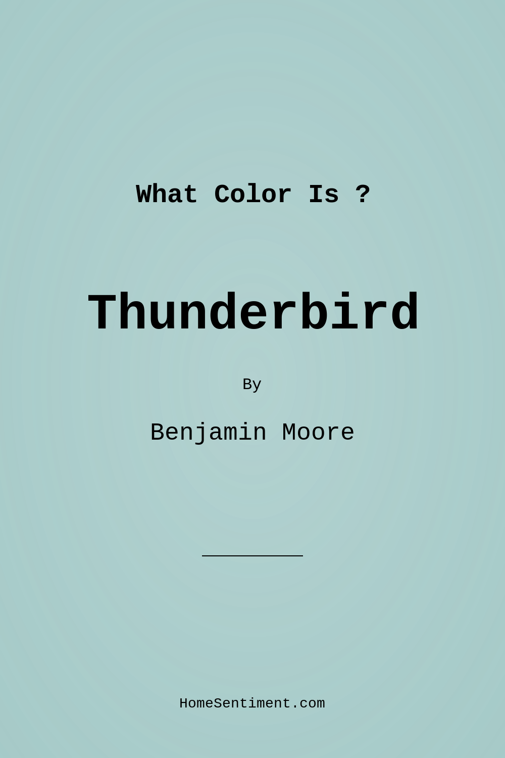 Thunderbird 675 by Benjamin Moore