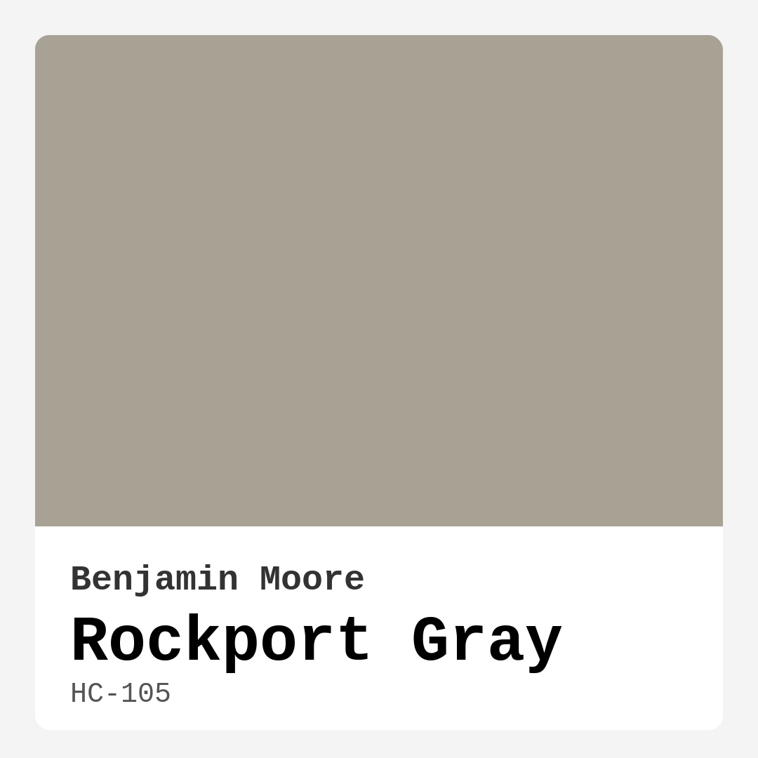 Benjamin Moore Rockport Gray HC-105 Real Images