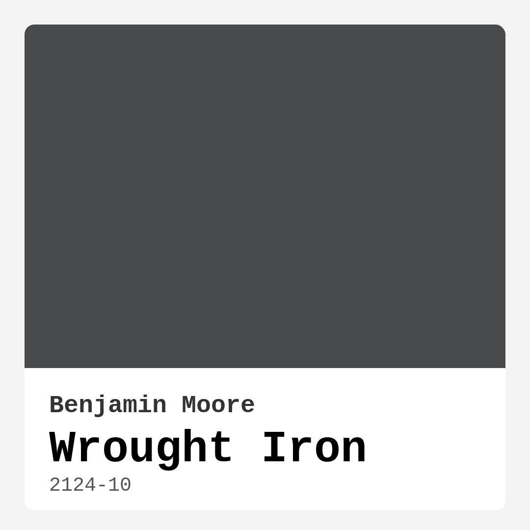 Wrought Iron 2124-10 by Benjamin Moore