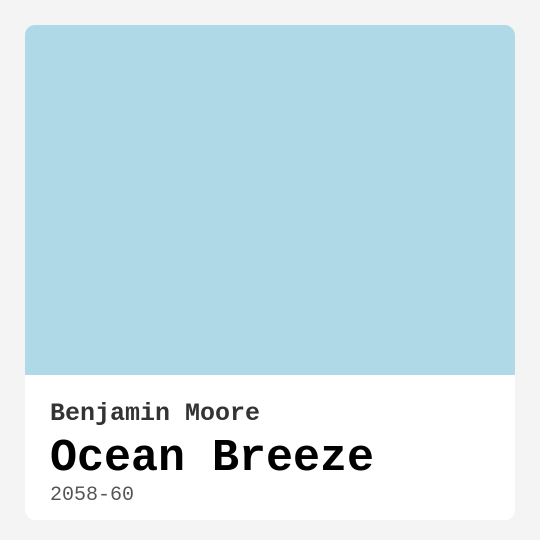 Benjamin Moore Ocean Breeze 2058-60 Real Images