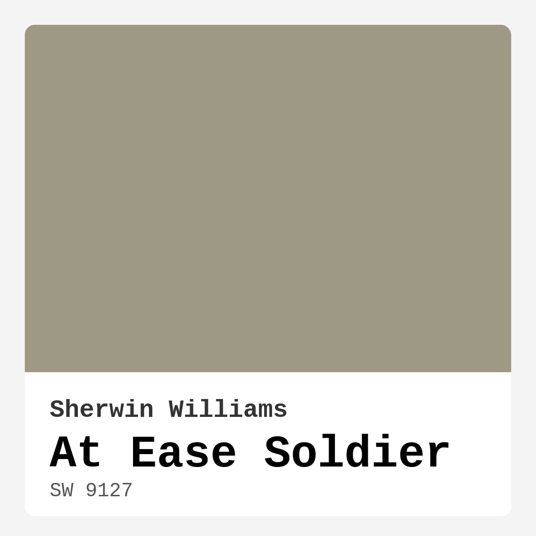 At Ease Soldier SW 9127 by Sherwin Williams