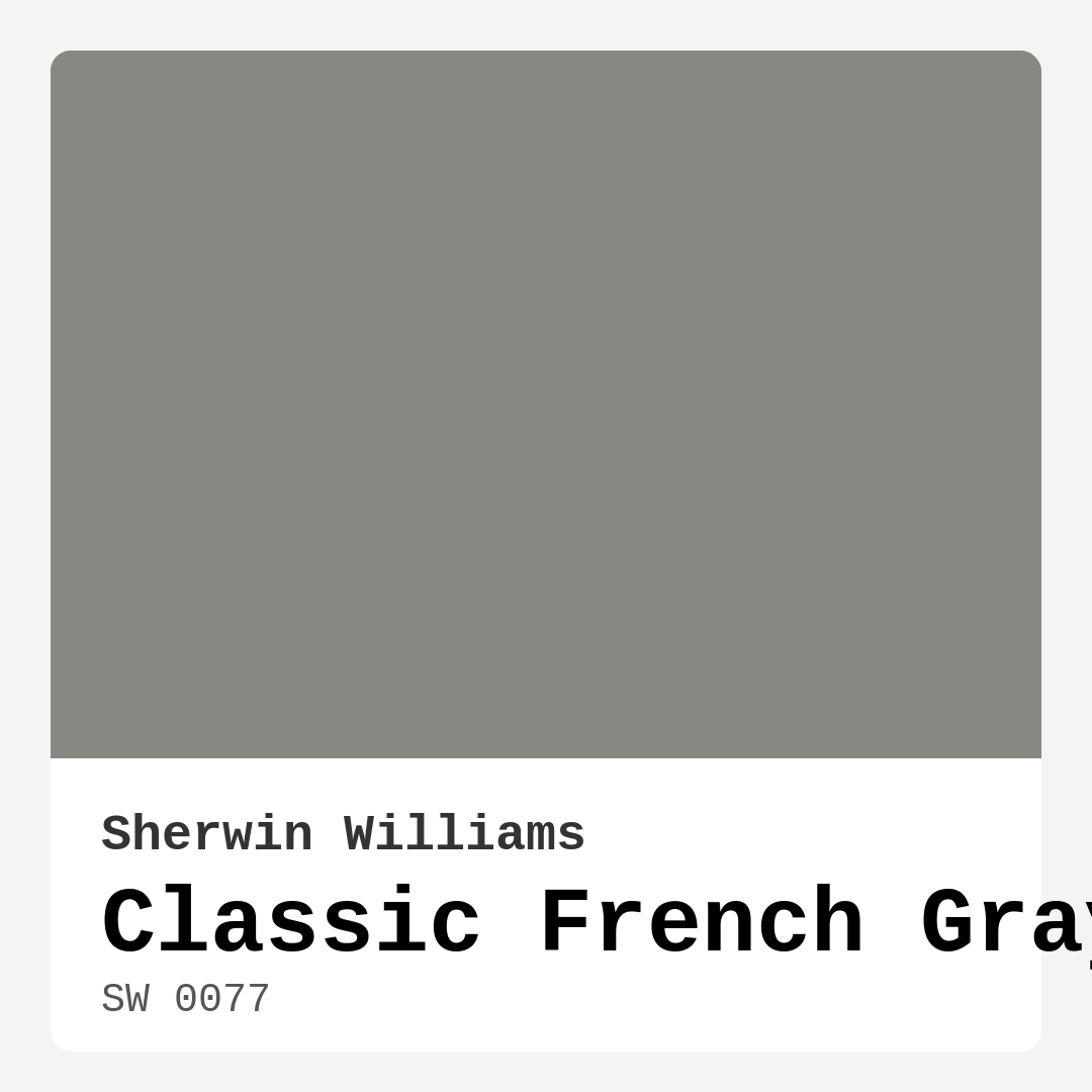 Classic French Gray SW 0077 by Sherwin Williams