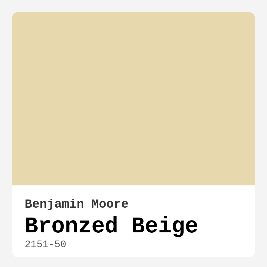 Bronzed Beige 2151-50 by Benjamin Moore