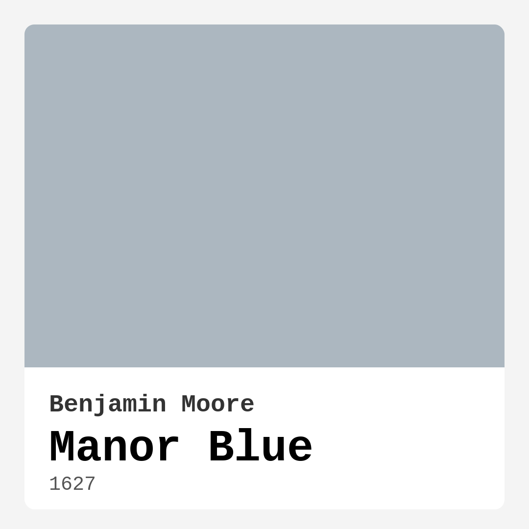 Manor Blue 1627 by Benjamin Moore