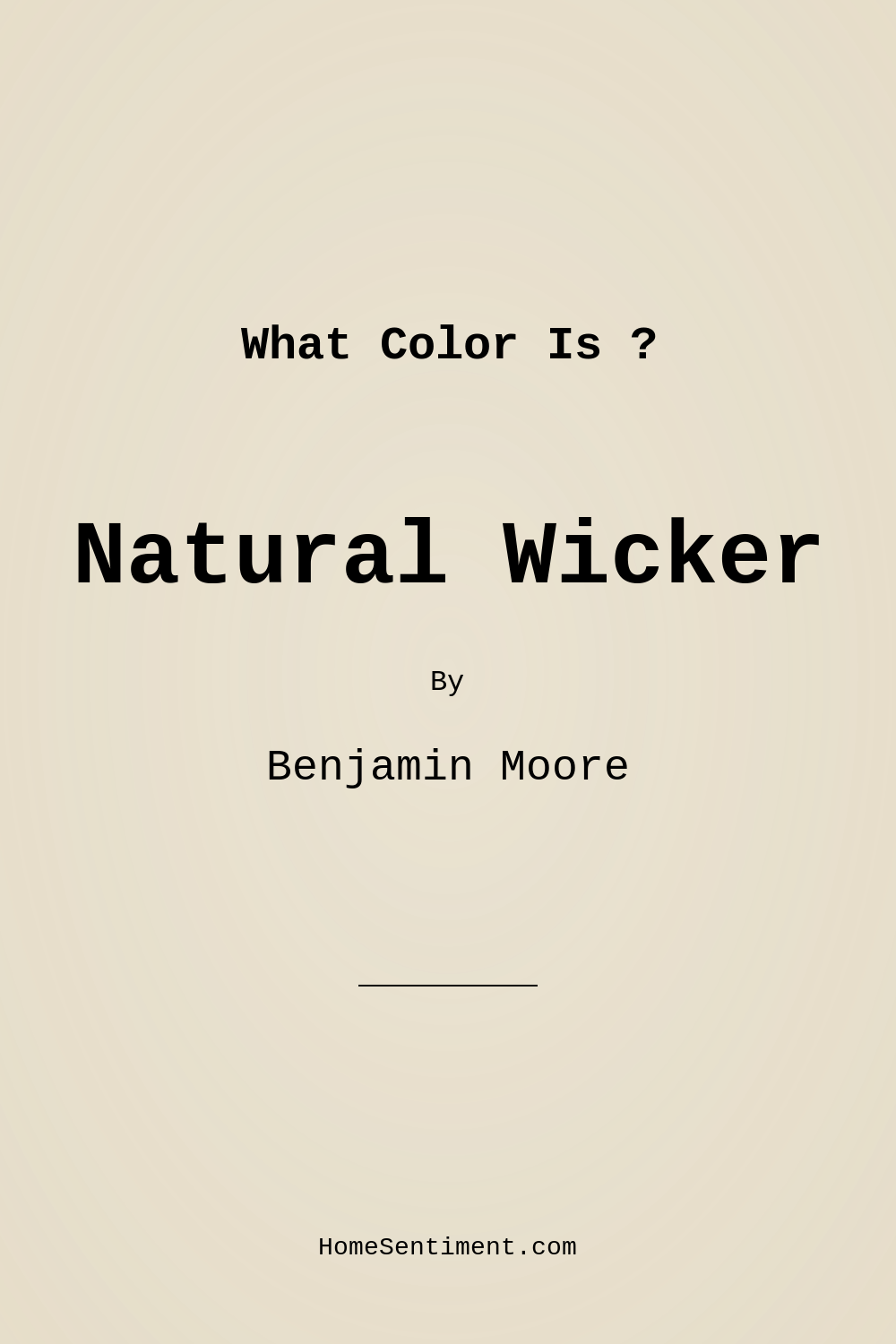 Natural Wicker OC-1 by Benjamin Moore