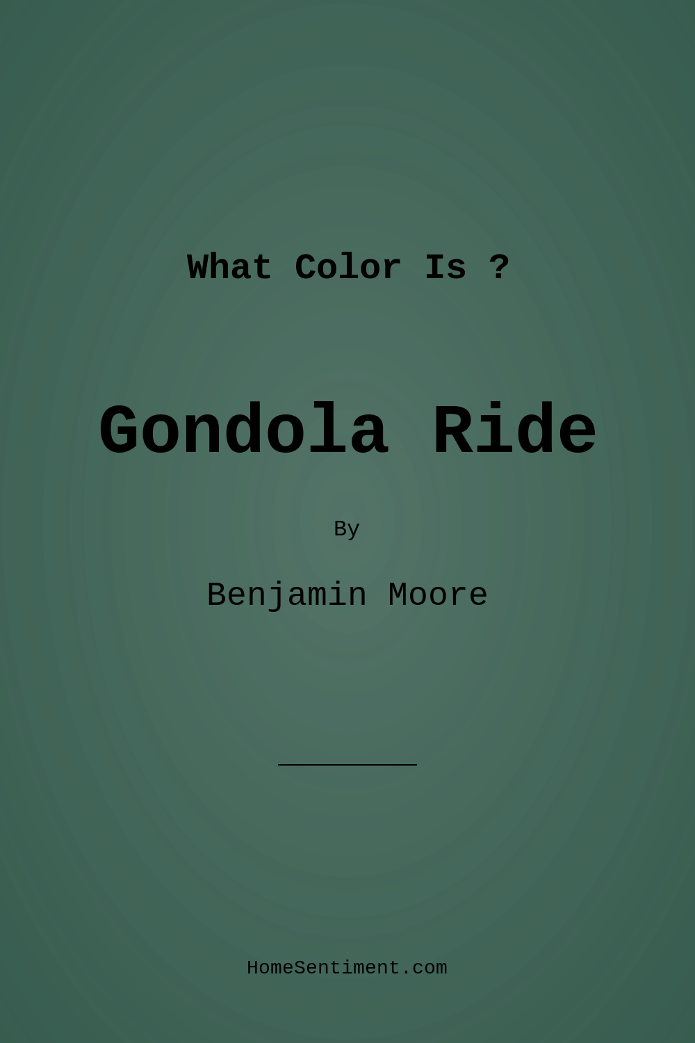 Gondola Ride 602 by Benjamin Moore