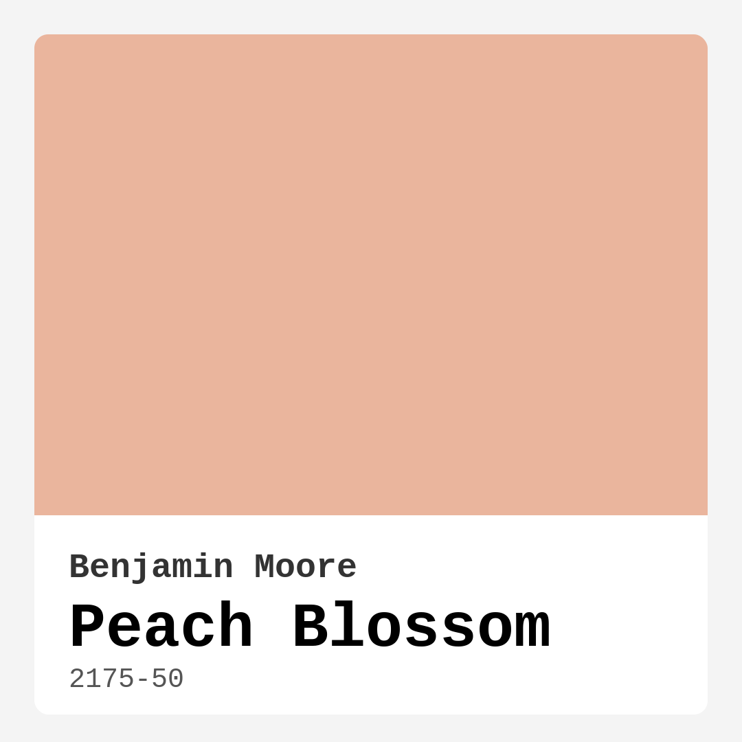 Benjamin Moore Peach Blossom 2175-50 Real Images