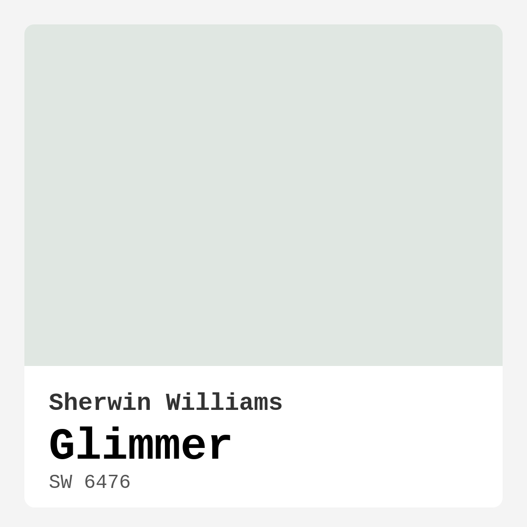 Sherwin Williams Glimmer SW 6476 Real Images