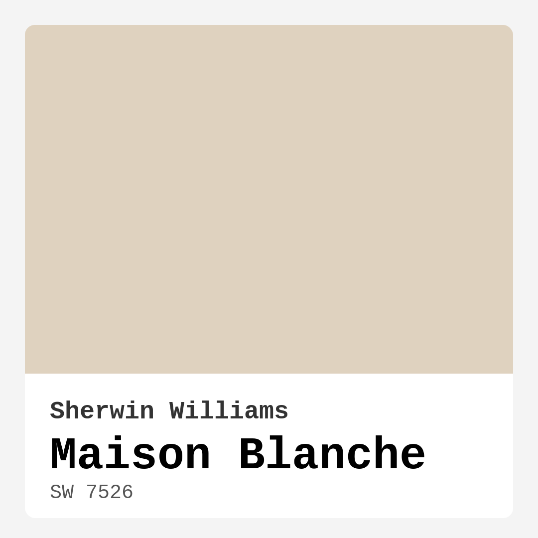 Maison Blanche SW 7526 by Sherwin Williams