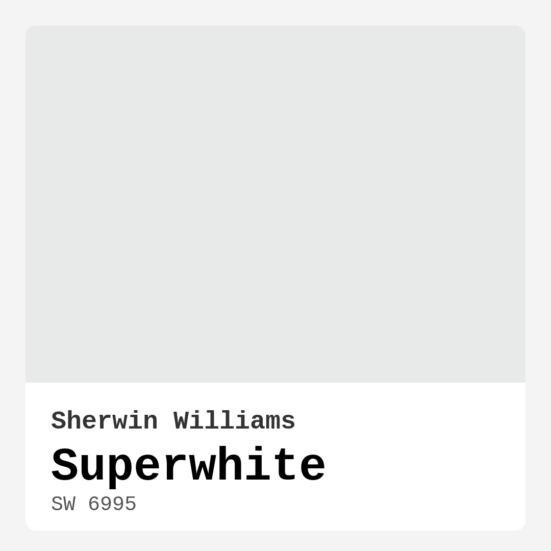 Superwhite SW 6995 by Sherwin Williams