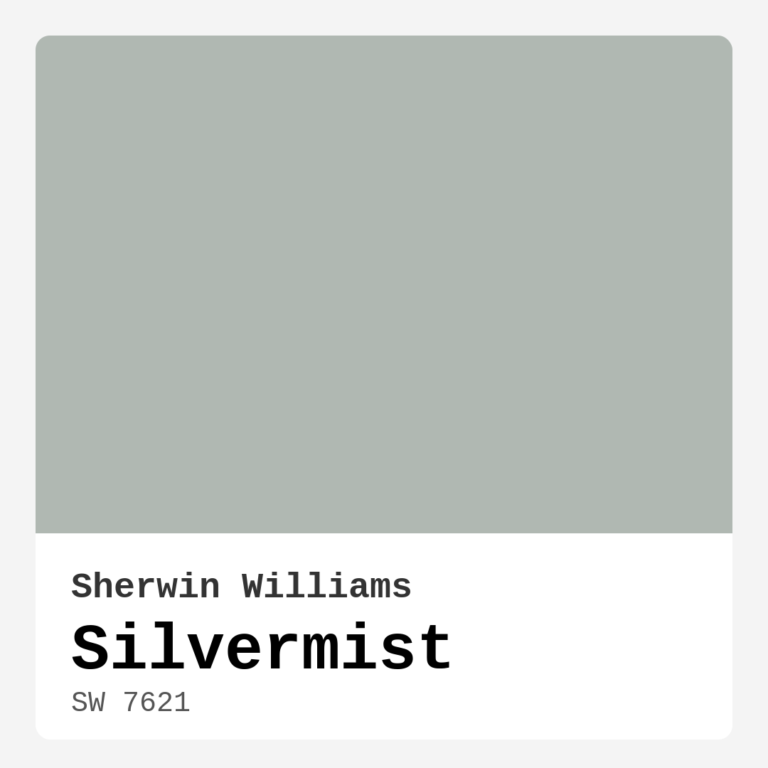 Silvermist SW 7621 by Sherwin Williams