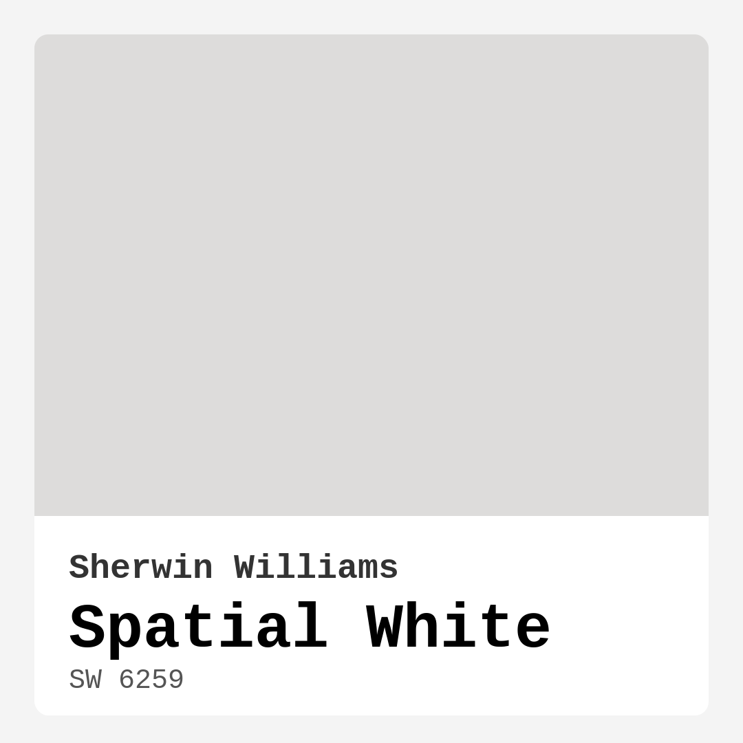 Spatial White SW 6259 by Sherwin Williams