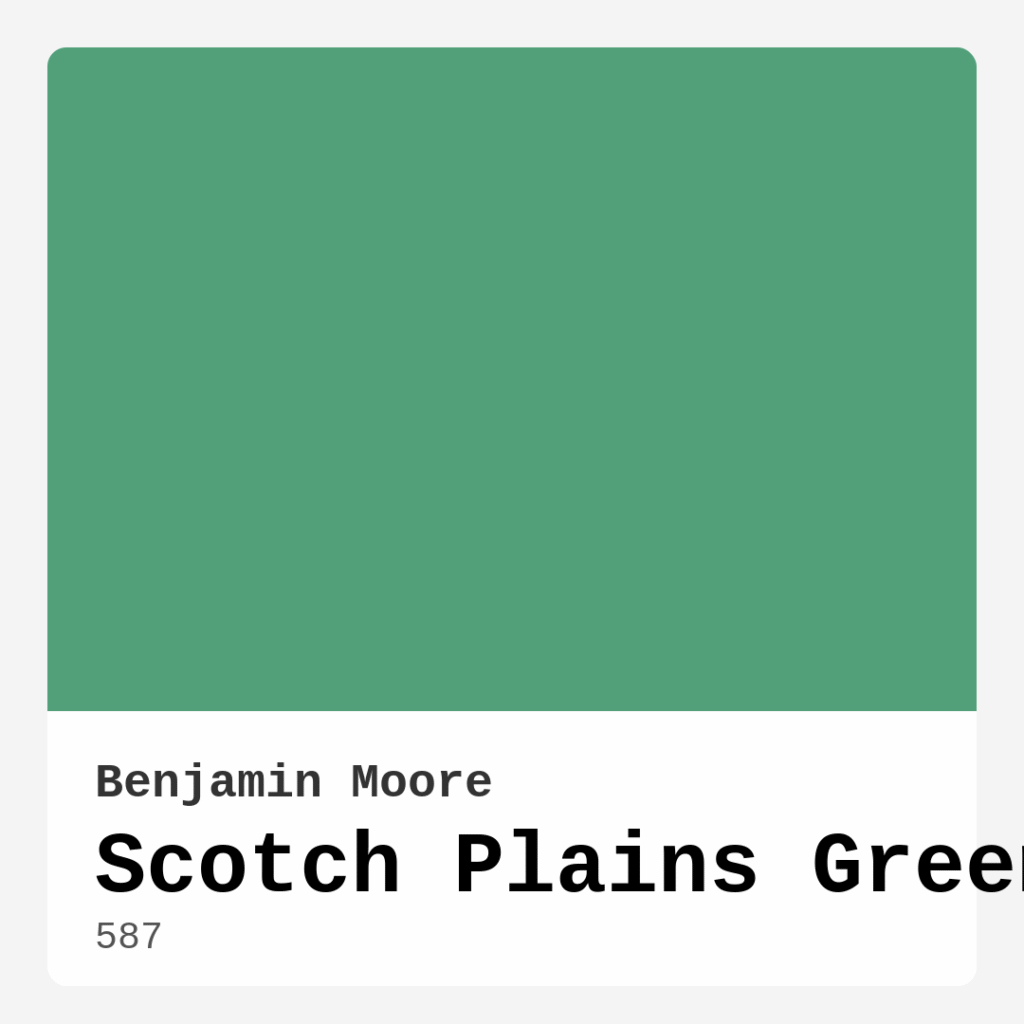 Scotch Plains Green 587 by Benjamin Moore