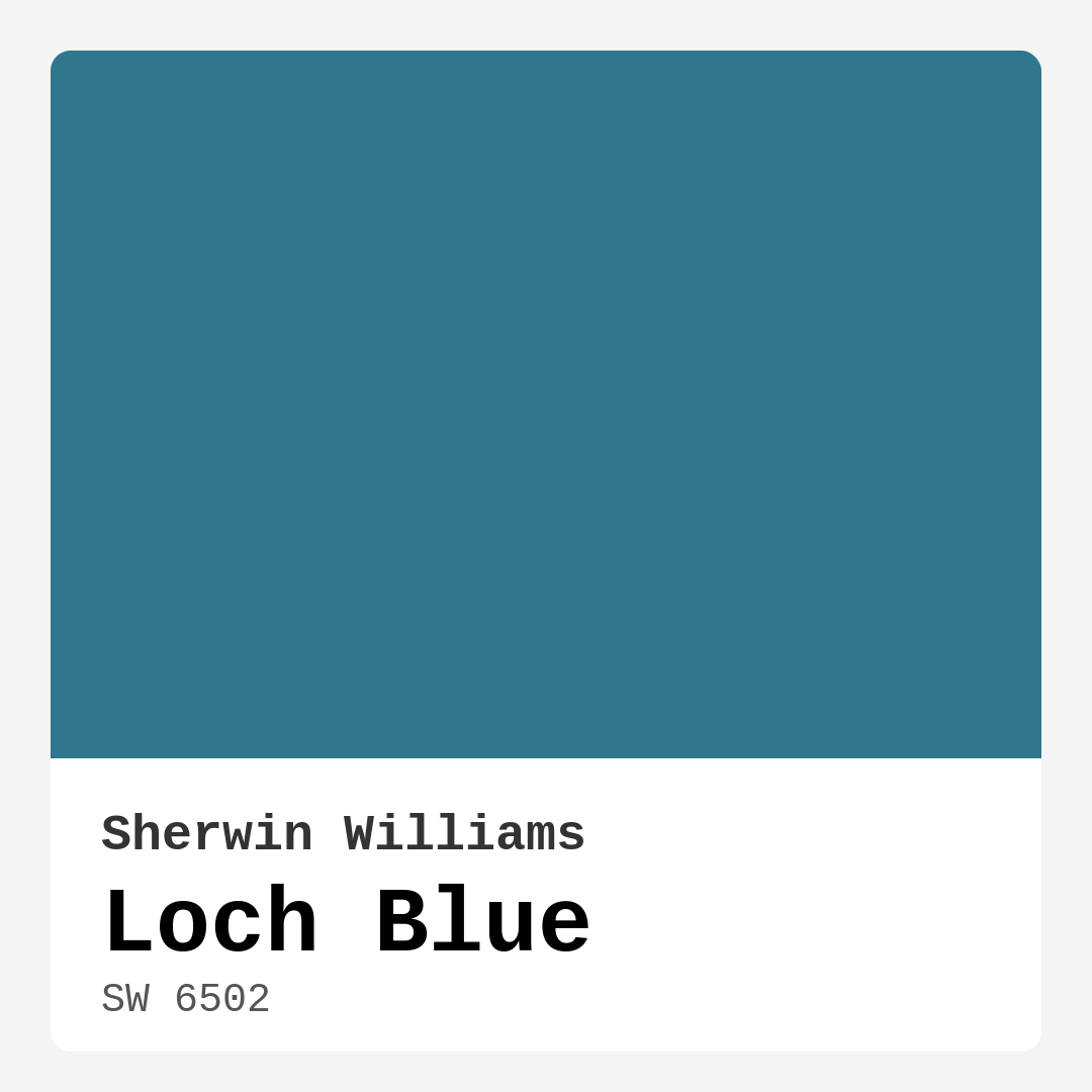 Loch Blue SW 6502 by Sherwin Williams