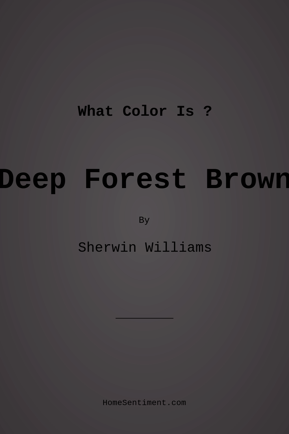Deep Forest Brown SW 9175 by Sherwin Williams