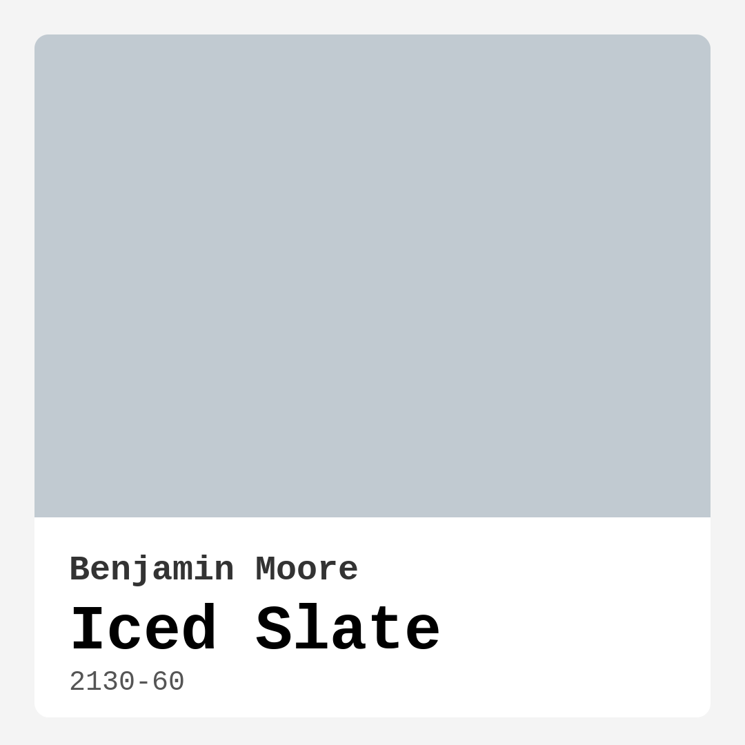 Iced Slate 2130-60 by Benjamin Moore