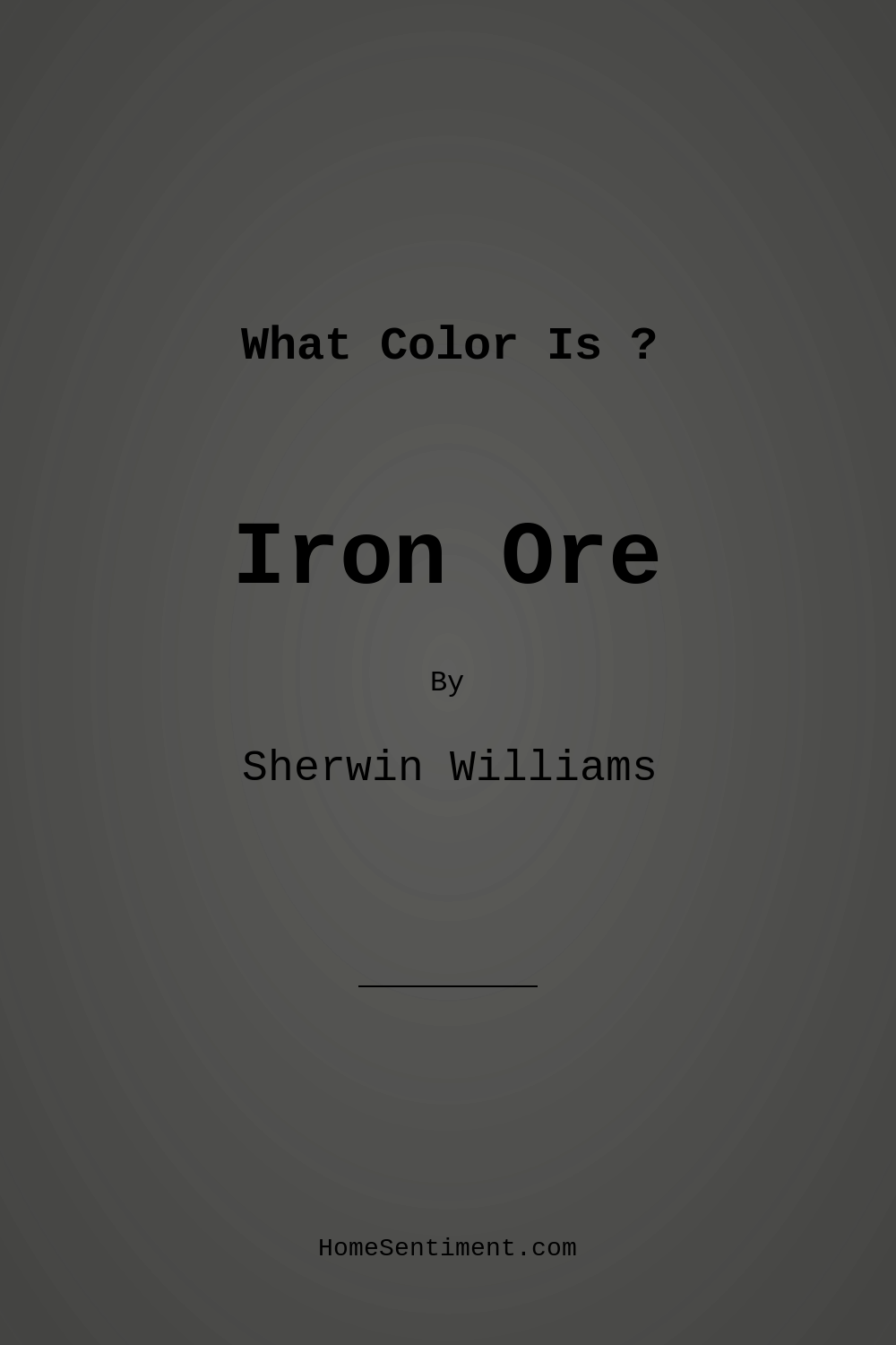 Iron Ore SW 7069 by Sherwin Williams