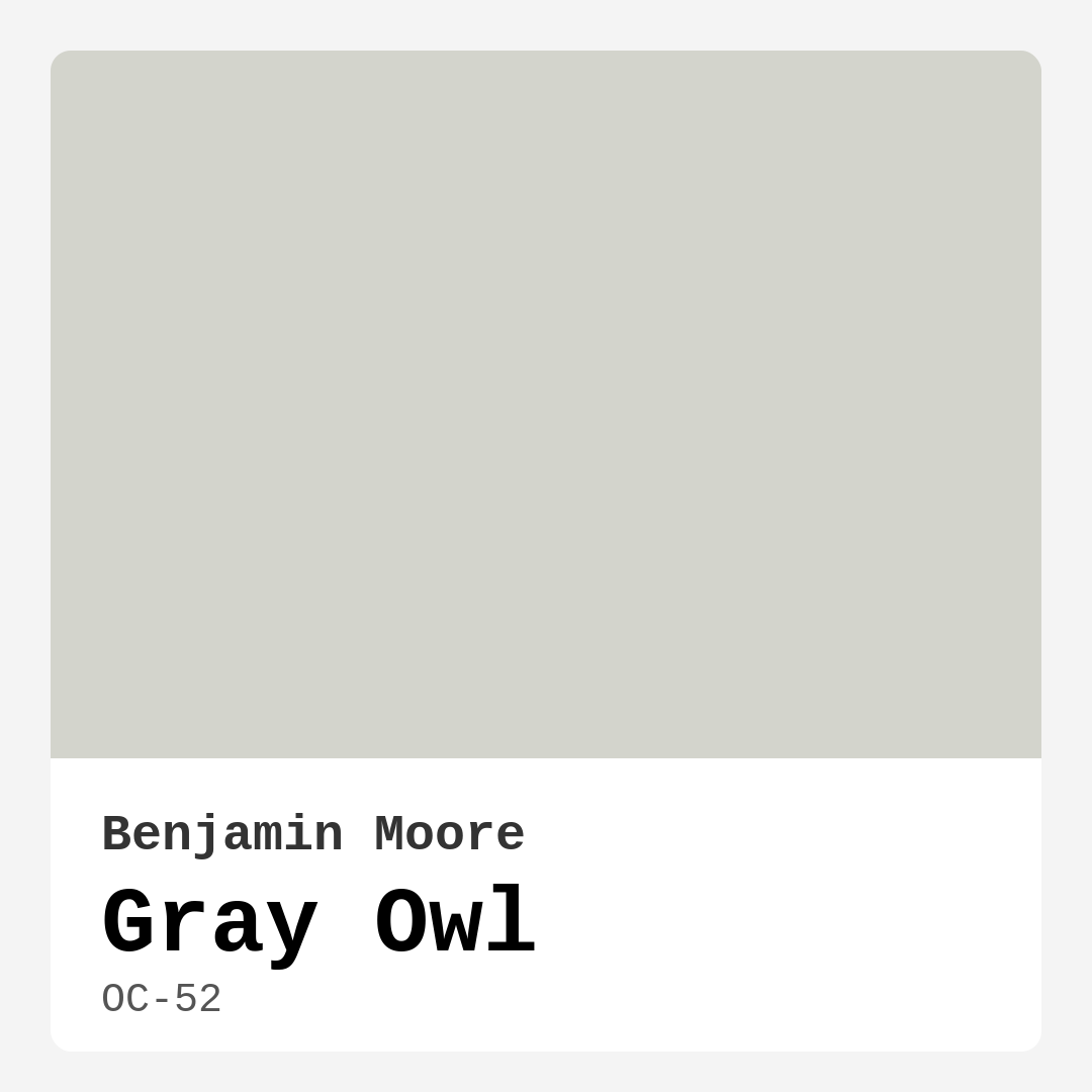 Gray Owl OC-52 by Benjamin Moore