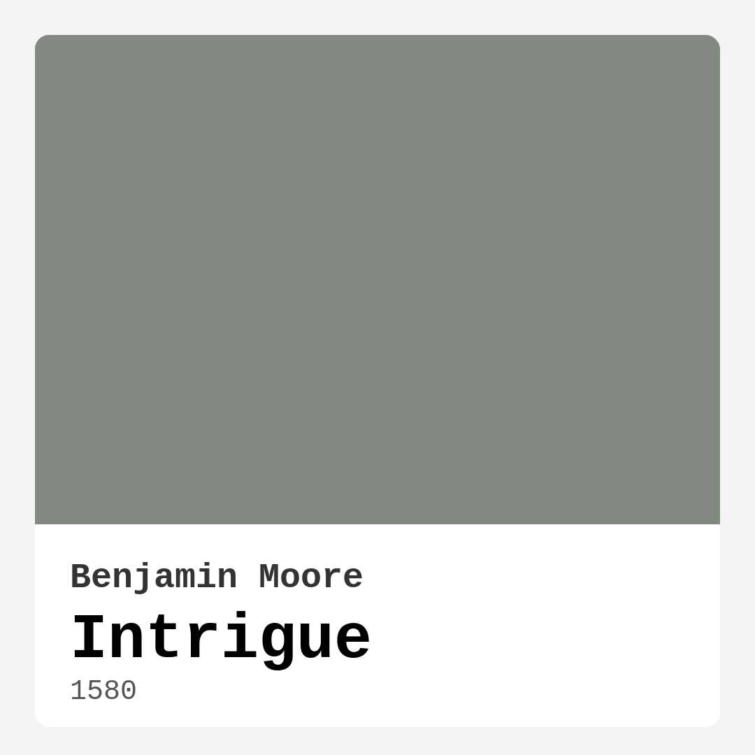Benjamin Moore Intrigue 1580 Real Images