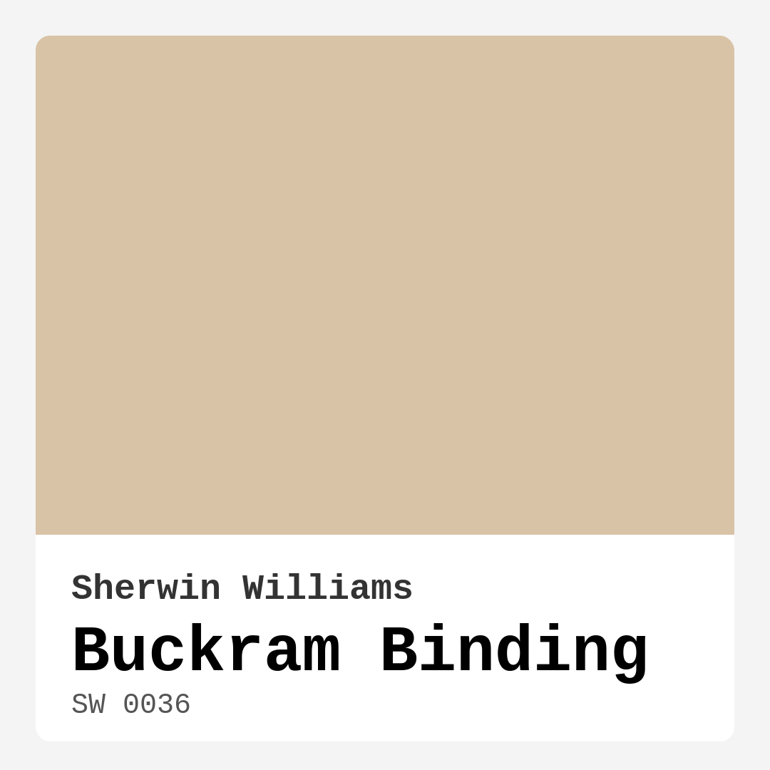 Buckram Binding SW 0036 by Sherwin Williams