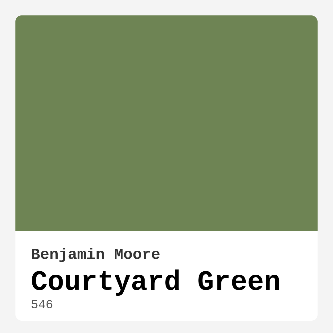 Courtyard Green 546 by Benjamin Moore