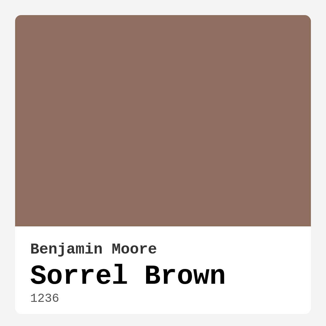 Sorrel Brown 1236 by Benjamin Moore