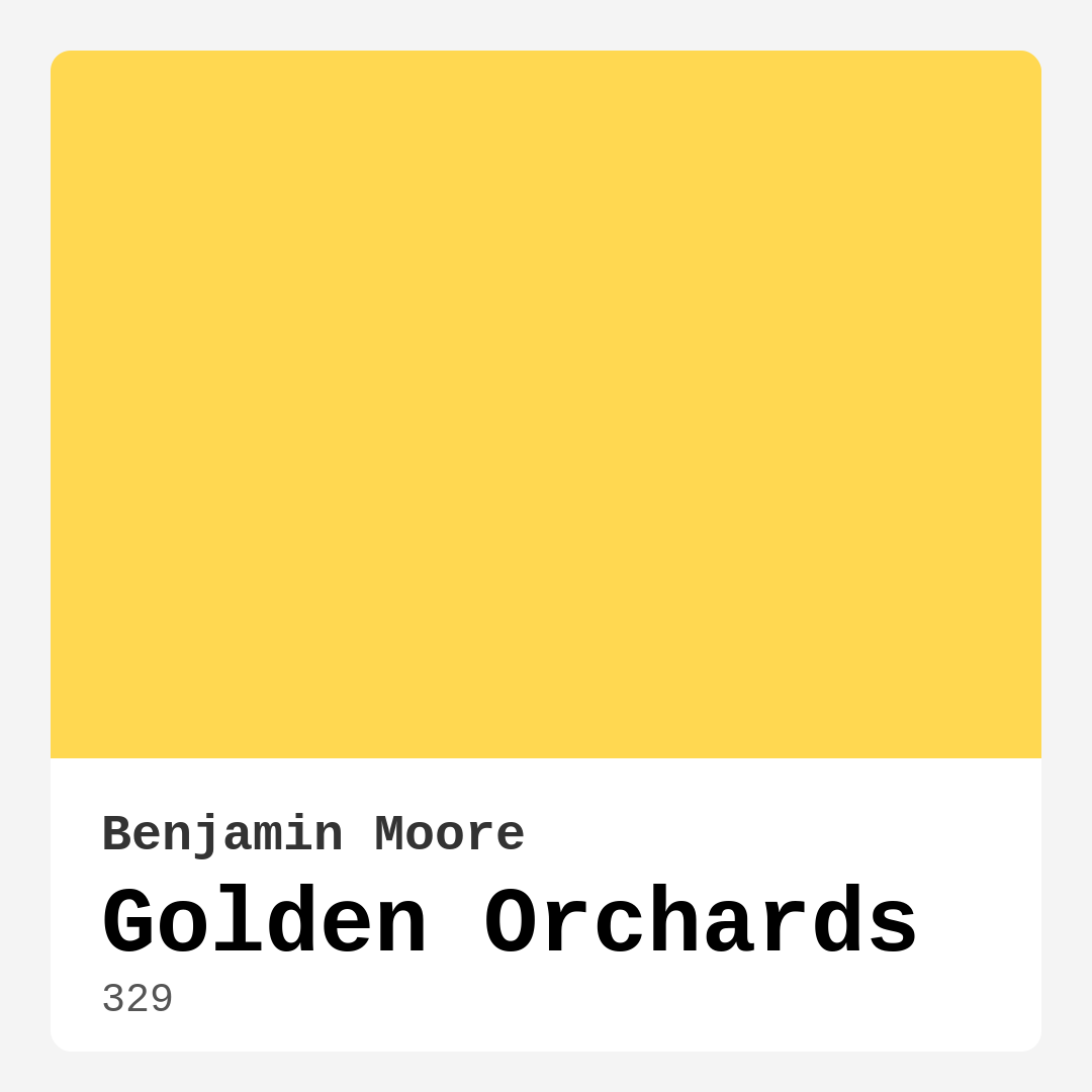 Golden Orchards 329 by Benjamin Moore