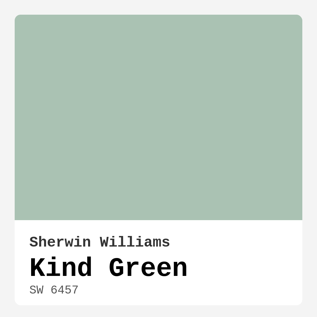 Kind Green SW 6457 by Sherwin Williams