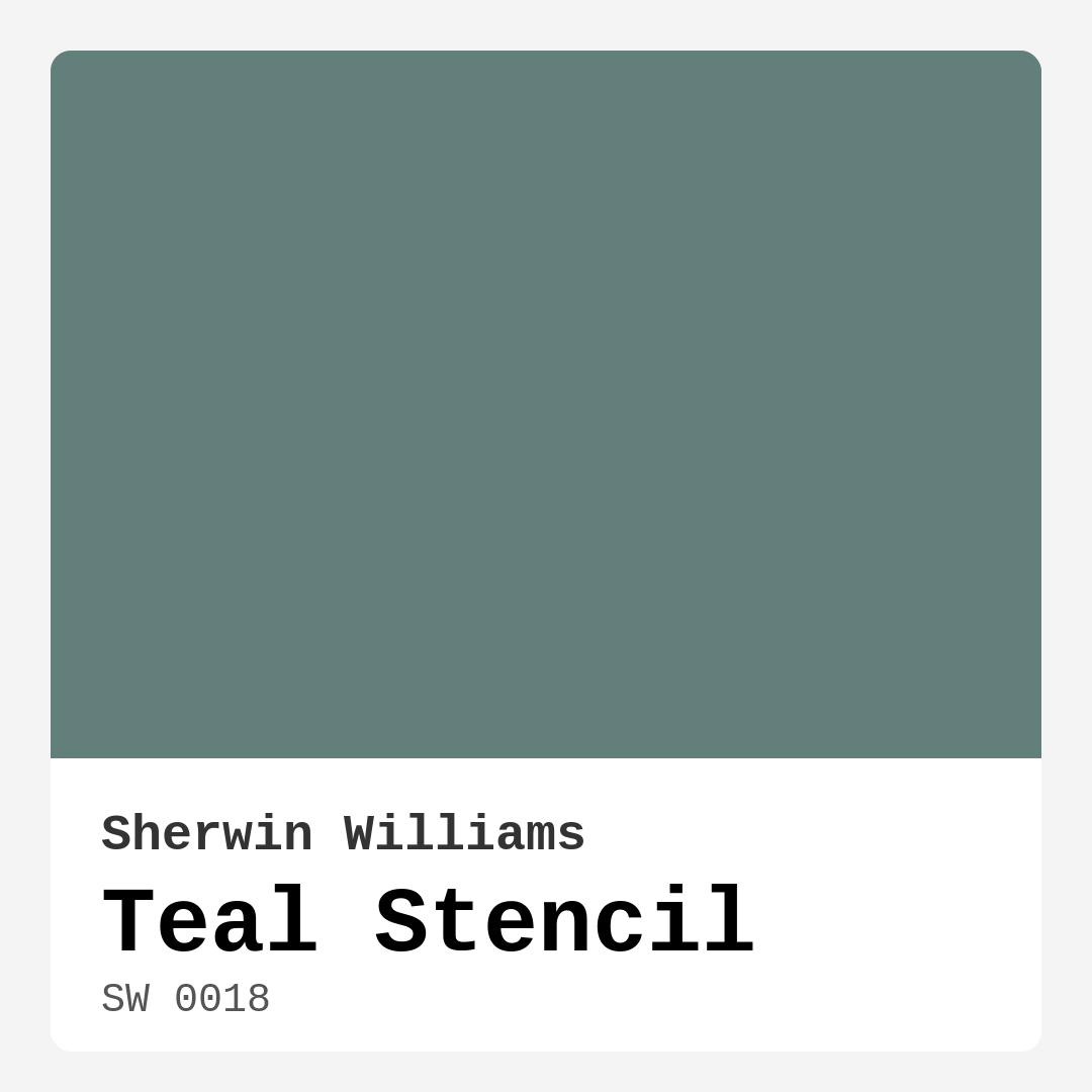 Teal Stencil SW 0018 by Sherwin Williams