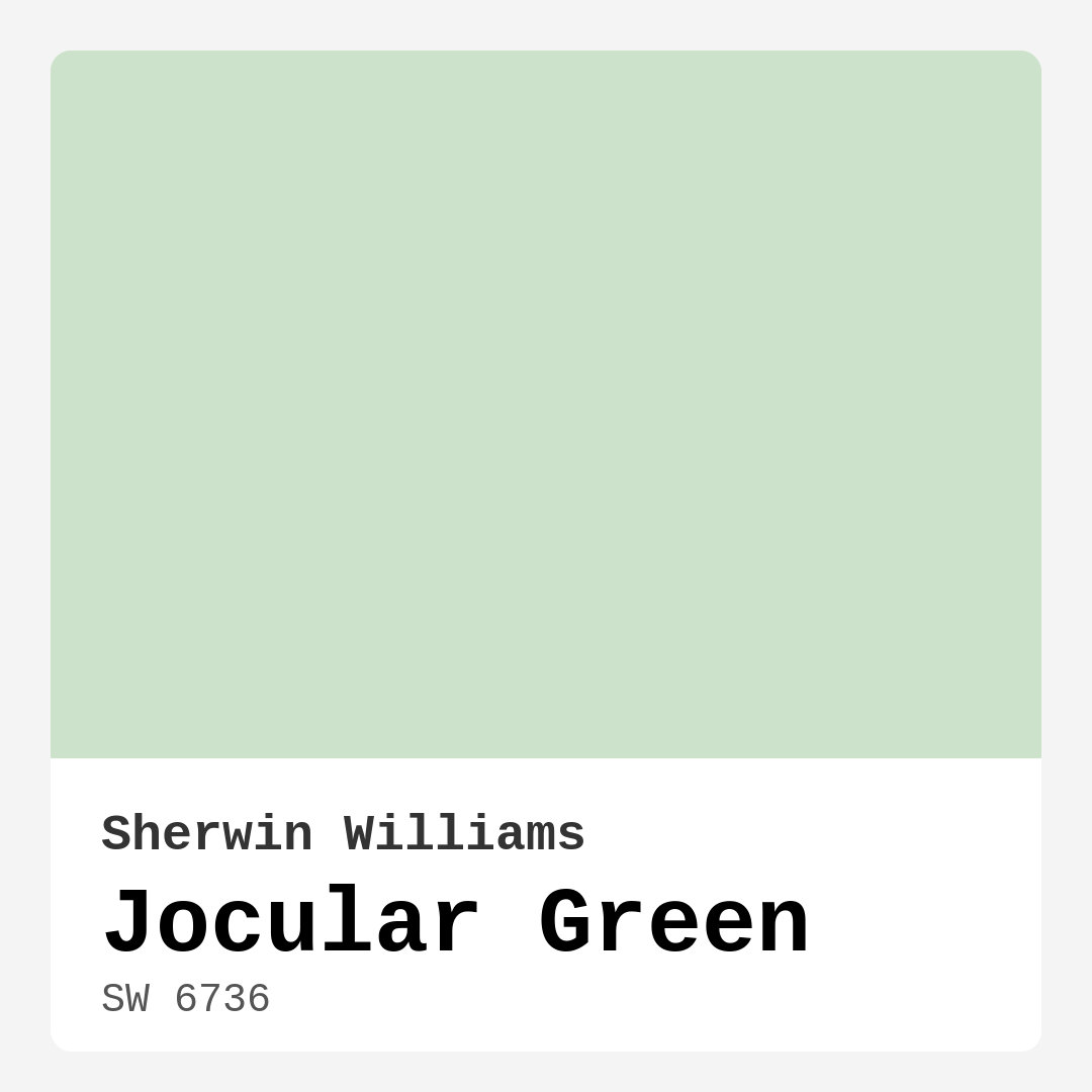 Jocular Green SW 6736 by Sherwin Williams