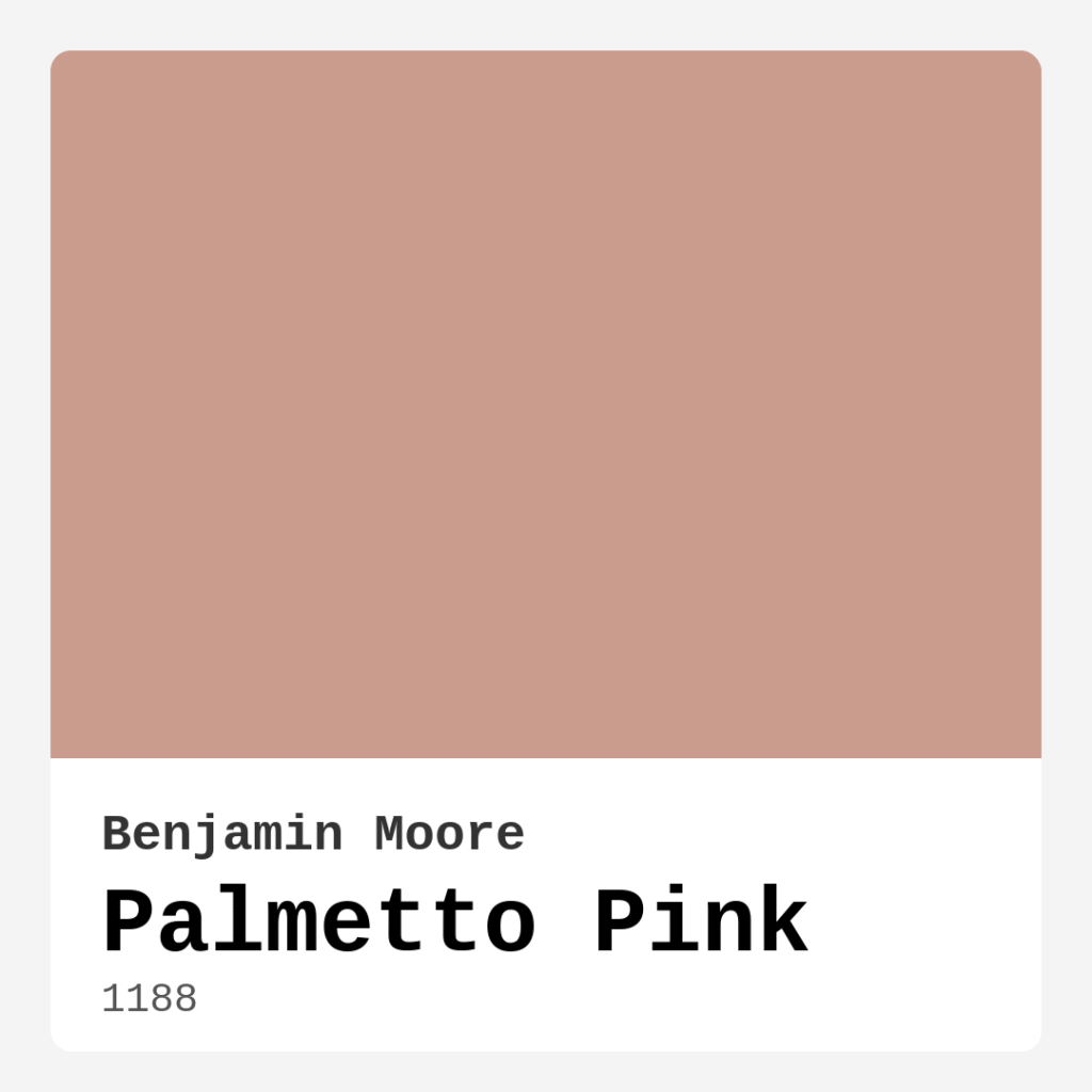 Palmetto Pink 1188 by Benjamin Moore