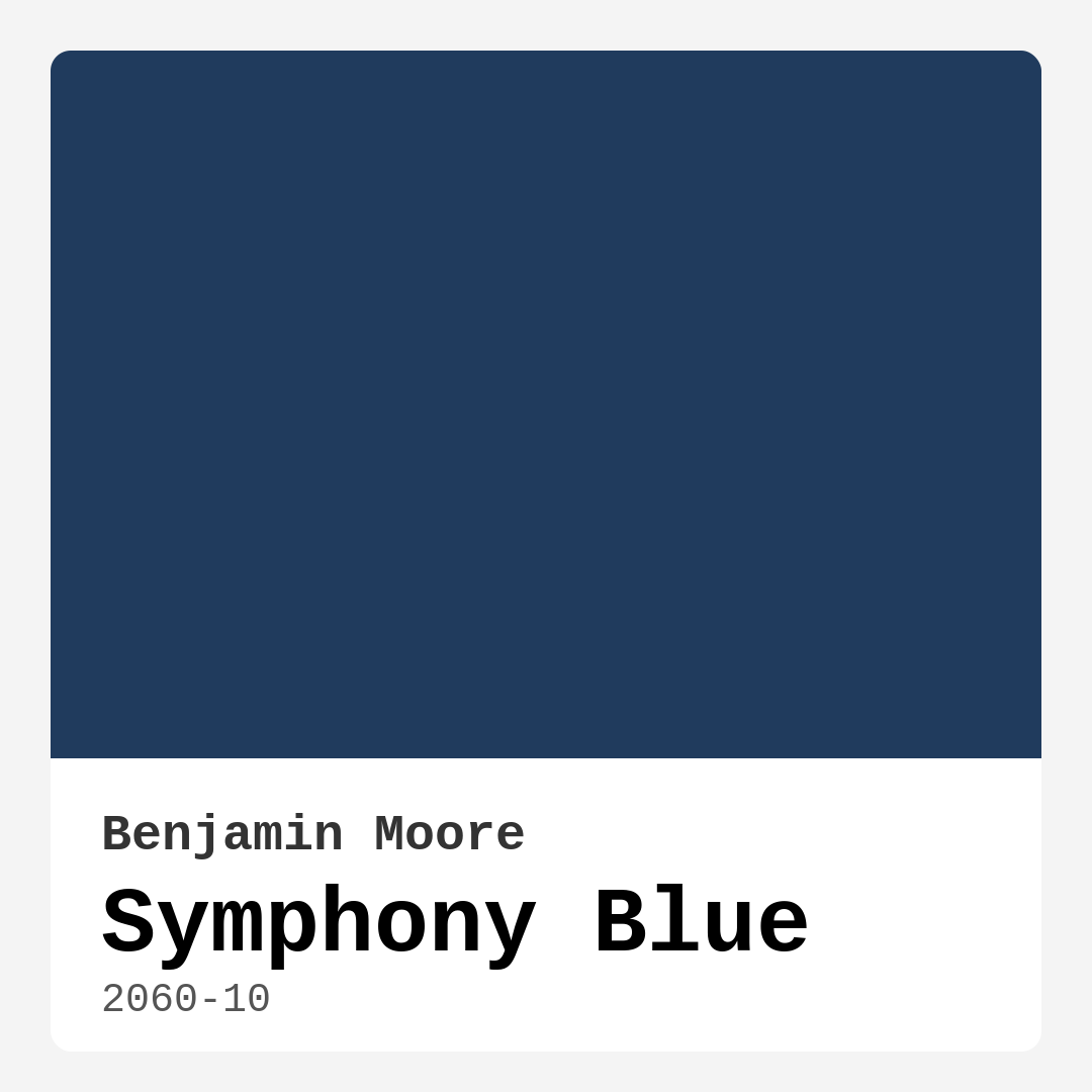 Symphony Blue 2060-10 by Benjamin Moore