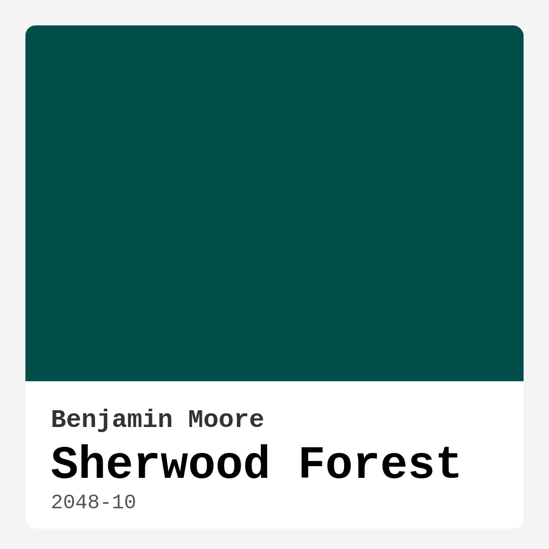 Sherwood Forest 2048-10 by Benjamin Moore