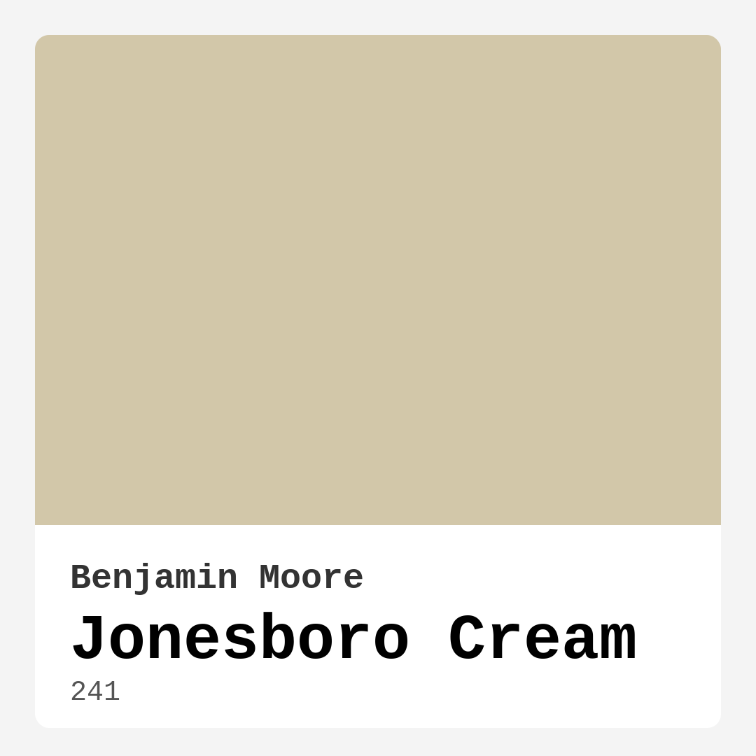 Jonesboro Cream 241 by Benjamin Moore