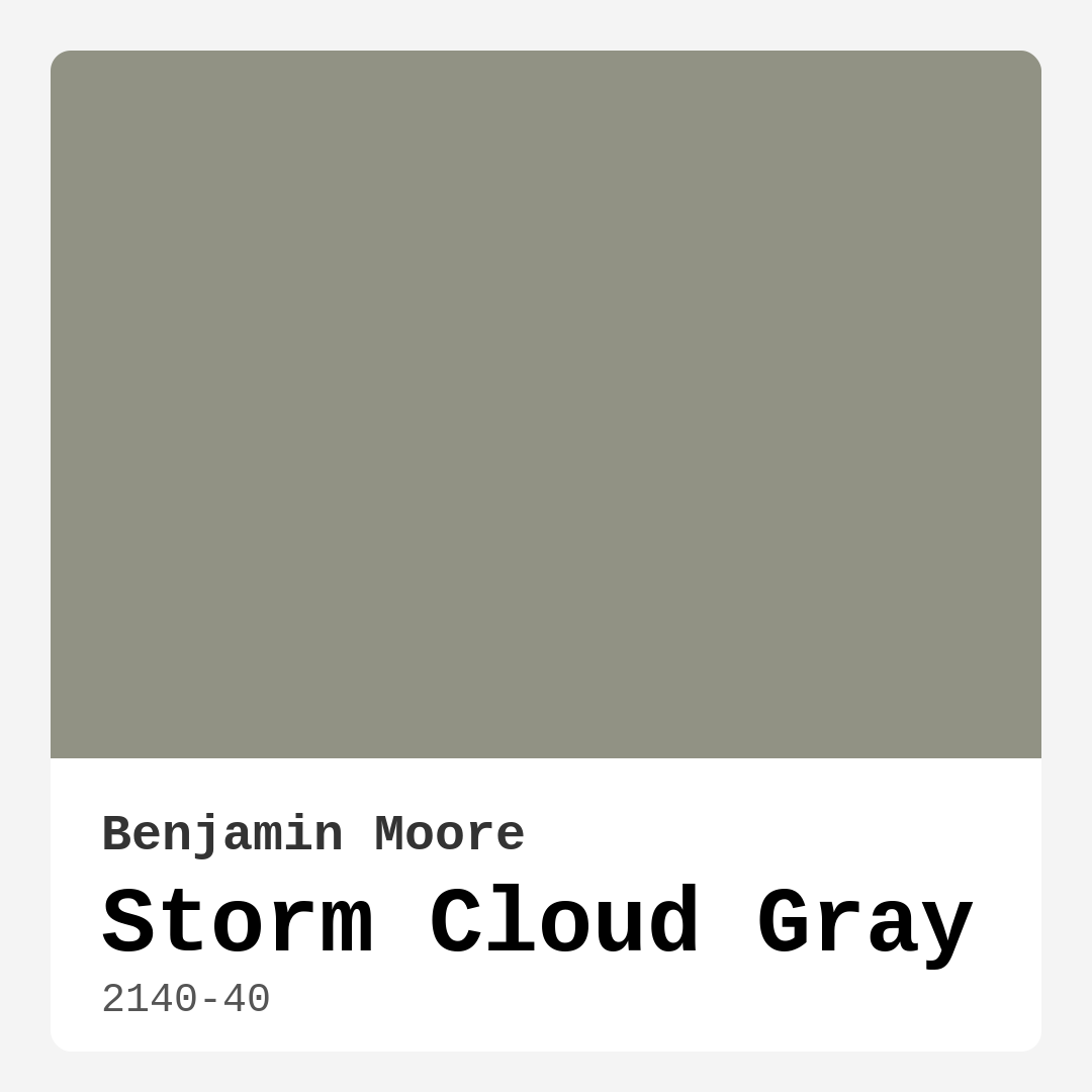 Storm Cloud Gray 2140-40 by Benjamin Moore