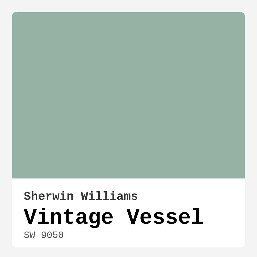 Vintage Vessel SW 9050 by Sherwin Williams